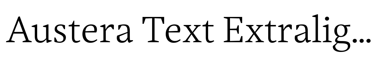 Austera Text Extralight